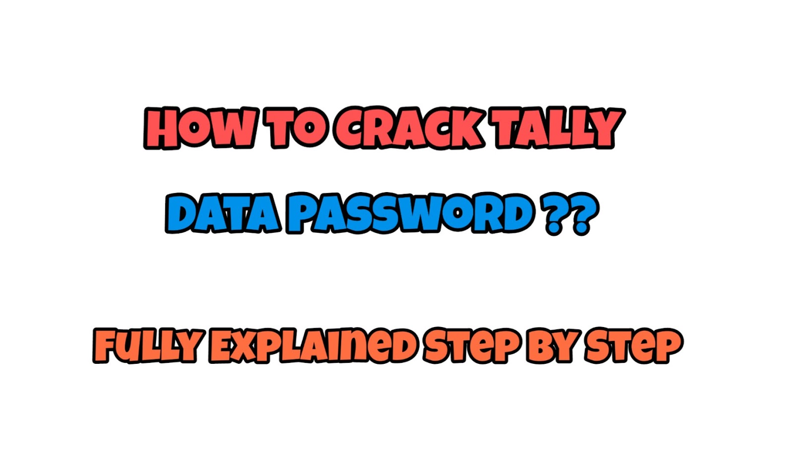 how to crack tally password